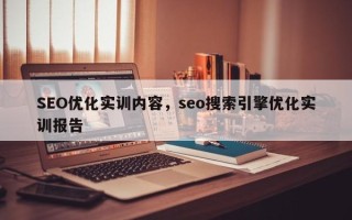 SEO优化实训内容，seo搜索引擎优化实训报告