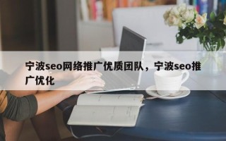 宁波seo网络推广优质团队，宁波seo推广优化