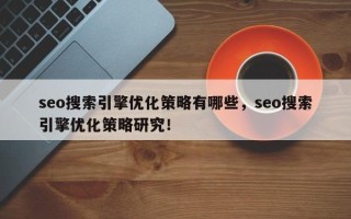seo搜索引擎优化策略有哪些，seo搜索引擎优化策略研究！