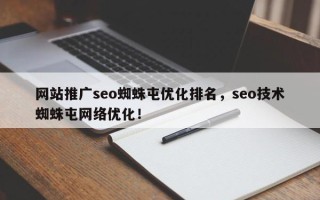网站推广seo蜘蛛屯优化排名，seo技术蜘蛛屯网络优化！