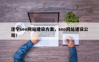 遂宁seo网站建设方案，seo网站建设公司！