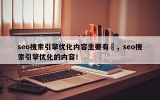 seo搜索引擎优化内容主要有	，seo搜索引擎优化的内容！
