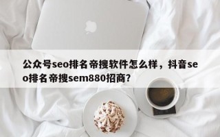 公众号seo排名帝搜软件怎么样，抖音seo排名帝搜sem880招商？