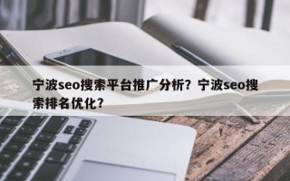 宁波seo搜索平台推广分析？宁波seo搜索排名优化？