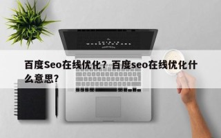 百度Seo在线优化？百度seo在线优化什么意思？