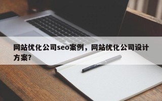 网站优化公司seo案例，网站优化公司设计方案？